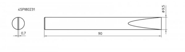 ראש למלחם SPI81 מברג 9.5 מ"מ