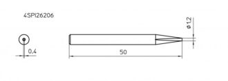 ראש למלחם SPI27 מברג 1.2 מ"מ