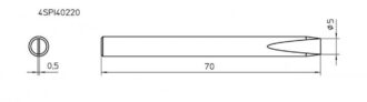 ראש למלחם SPI40 מברג 5.0 מ"מ