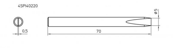 ראש למלחם SPI40 מברג 5.0 מ"מ