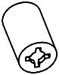 אבדור חלת | 40 ID, .250 OD, .188 Length, Natural,Nylon,#6 (M3.5) Screw